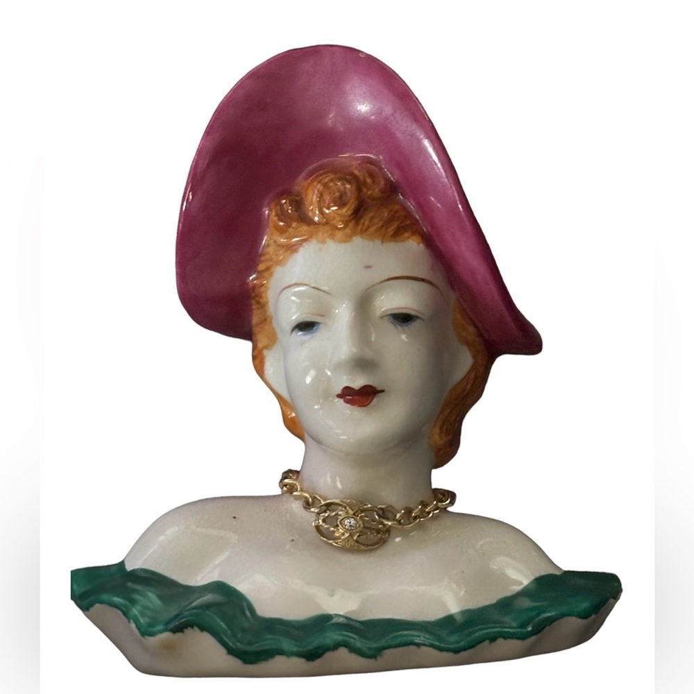Vintage Lady Head Vase